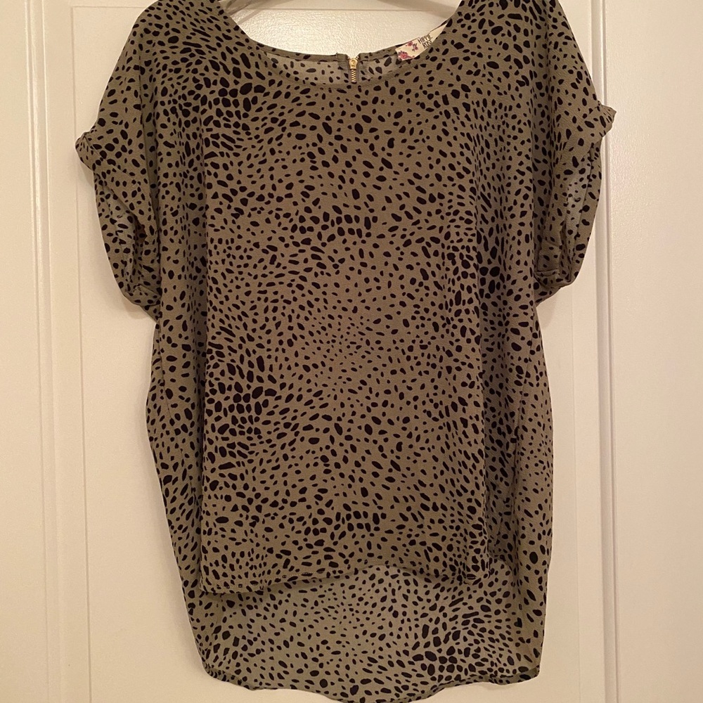 Animal print Hippie Rose top XL